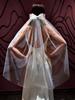 MZA39 Bridal Veils Bows Beaded Wedding Veil with Comb 15 Quinceanera Girls First Communion Accessories Hard organza
