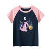 Brand Foreign Trade Children's Clothing 2026 Summer New Style Baby Girl Clothes Children's Pure Cotton Printed Short-Sleeve T-Shirt Base Shirt