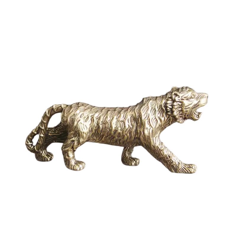 Brass Tiger Zodiac Figurine - Desktop & Handheld Toy Home Decoration