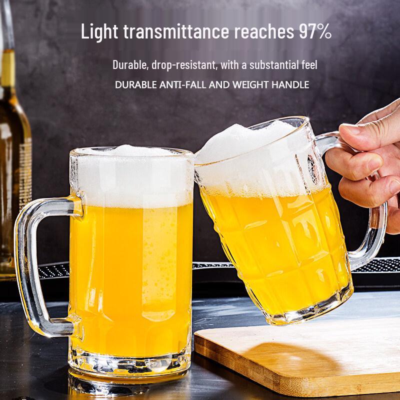 500ml Glass Beer Mug with Handle