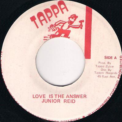7inch Record JUNIOR REID - Love Is The Answer None Tappa Records 1992 Jamaica Reggae, Ska & Dub Used