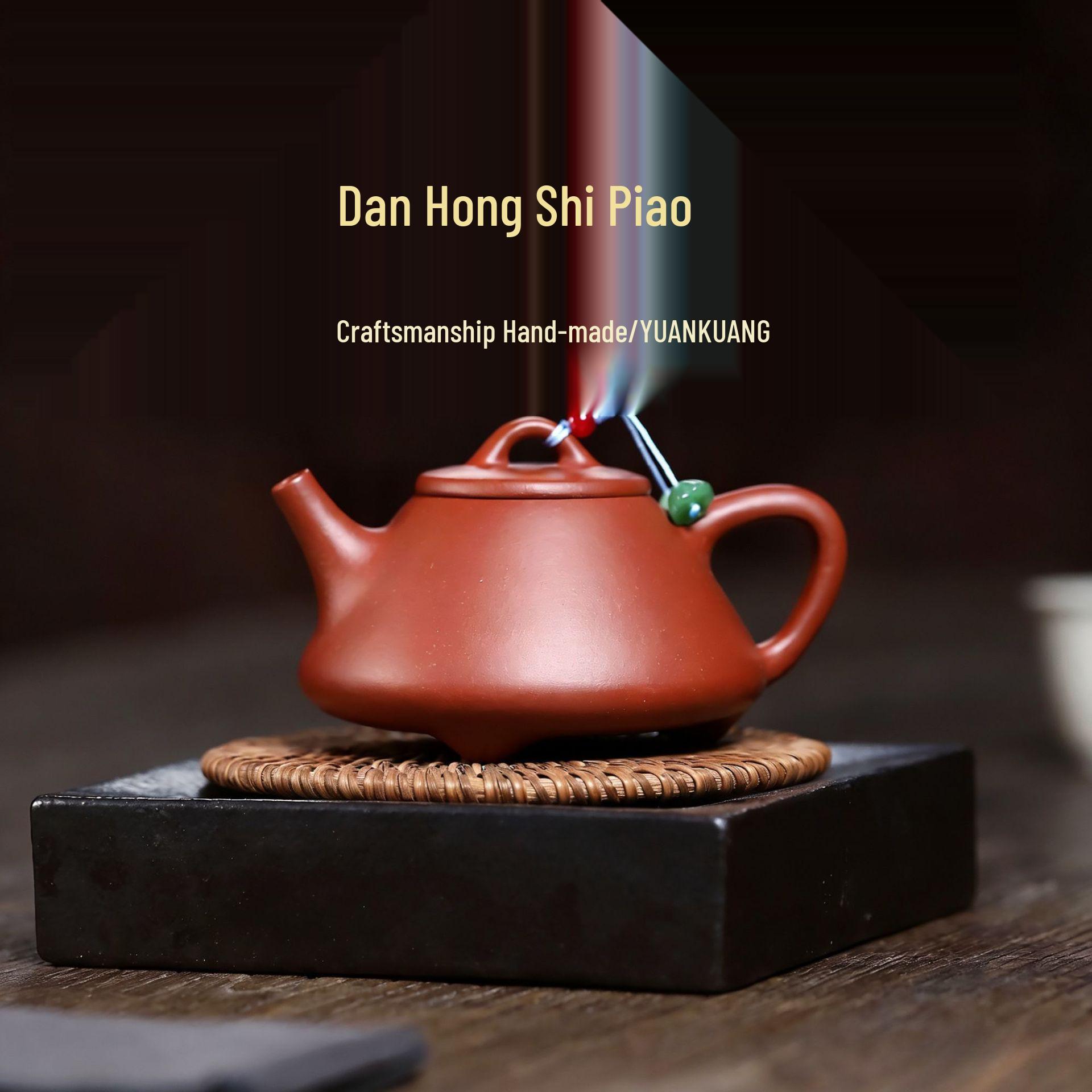 Yixing Zisha Semi-Handmade Zhu Ni Shi Piao Teapot Gift Set - Modern Simple Design 200ml