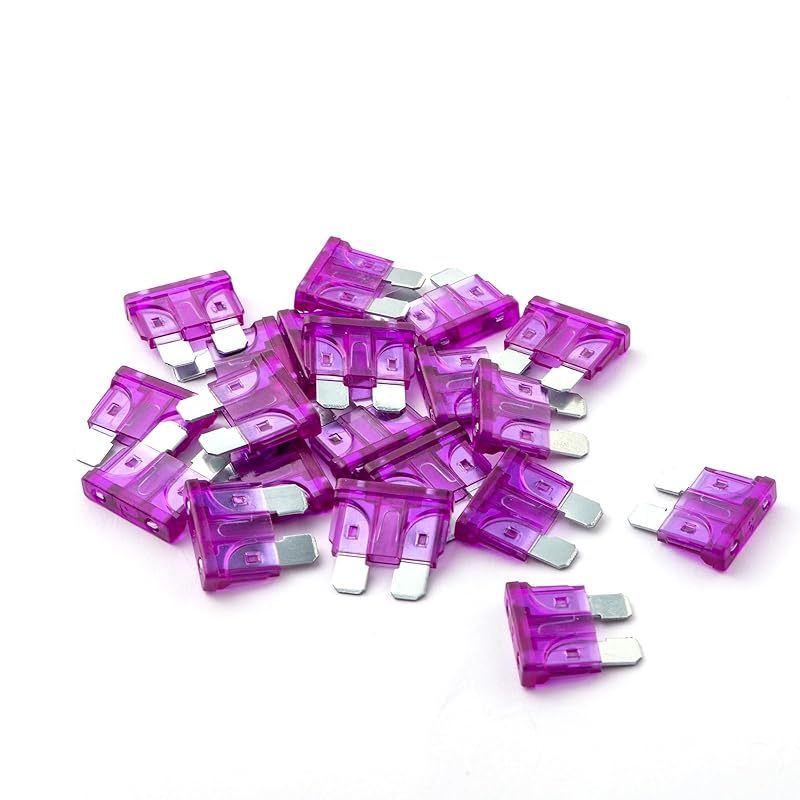 100Pcs 3 Amp Fuses HVAC ATC/ATO Stanbdard Fuse, 3A Car Fuse Blade for Automotive, Truck, Boat, Motorcycle