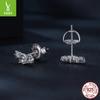 Exquisite And Small Star Moissanite Stud Earrings, Minimalist Premium Style S925 Sterling Silver Threaded Earrings.