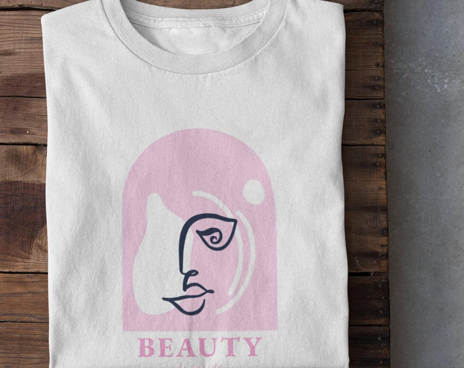 Abstract Face Line Art T-Shirt: Picasso Style, Unisex Cotton Tee 4XL