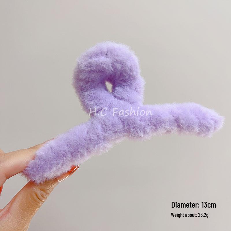 

Универсальная большая плюшевая заколка для волос для женщин с густыми волосами