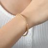 Colorful Elastic Zircon Bracelet: 18K Gold-Plated Titanium Steel, Versatile & Elegant for Women