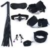 Sexy 11-Piece Set Adult Bound Timing Bondage Handcuffs Sex Toys Slave Female Backyard Tail Anal Plug Sex Toys Accessories