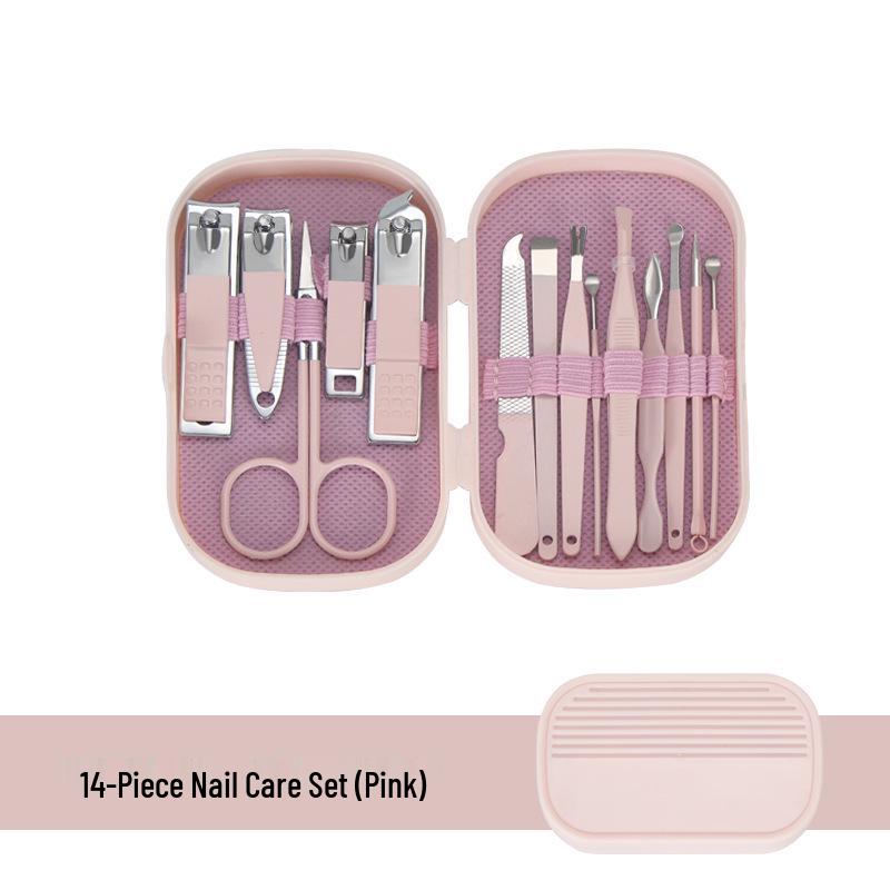 14-Piece Portable Nail Clipper & Manicure Set for Home Use