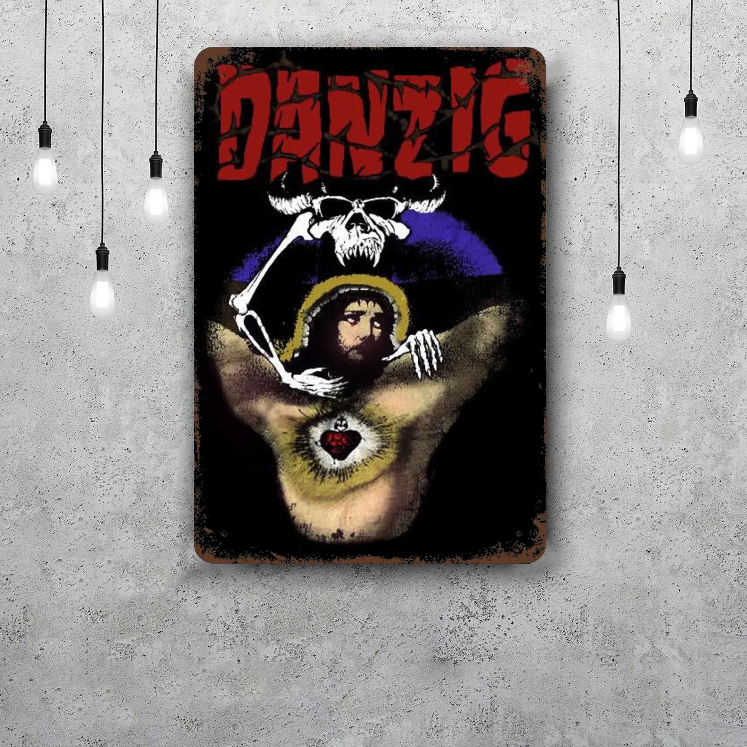 

Glenn Danzig Vintage Metal Tin Signs Posters Decor Retro Metal Plaque Wall Art Decor for Garage Bar 20x30cm（7.8x11.8inch）