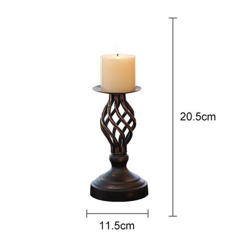 European-style American Cafe Candle Holder Wedding Candlelight Dinner Props Table Decorations Retro Candlestick Decoration