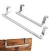 2Pcs Towel Rack Over Door Towel Bar Hanging Holder Stainless Steel Bathroom Kitchen Cabinet Towel Rag Rack Shelf Hanger