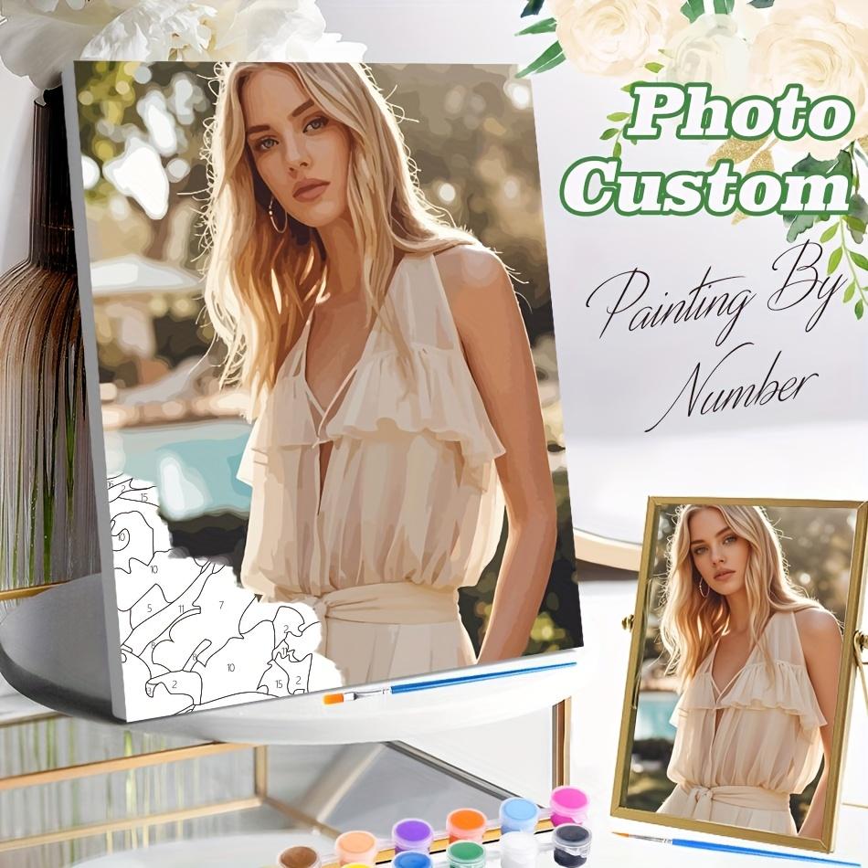 1 Photo Custom DIY Paint By Number Painting On Canvas for Adults Handmade Personalized Gift Ideas Home Decor Without Frame