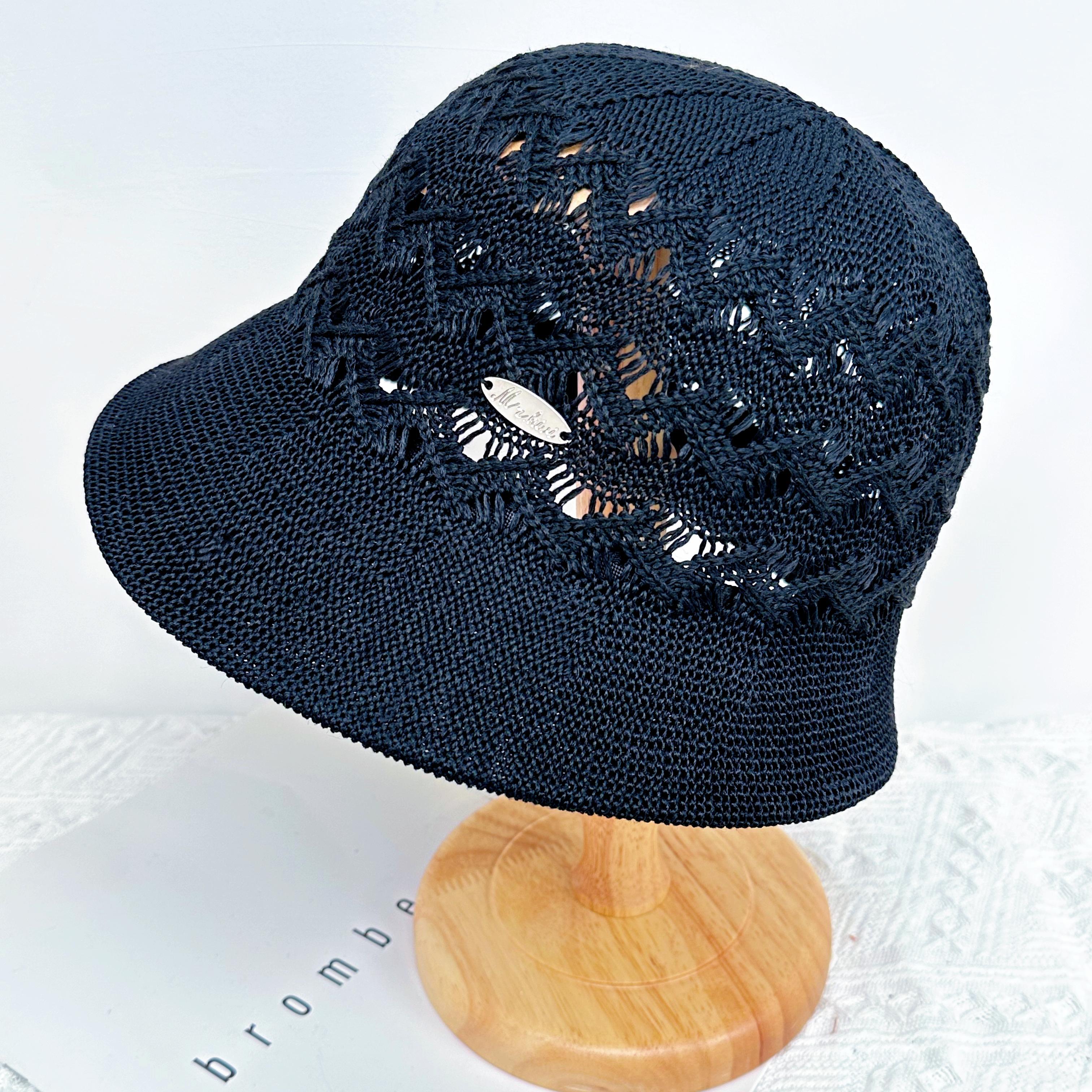 

Летняя шляпа-ведро с тентом от солнца, новая дышащая модная солнцезащитная женская шляпа от солнца One size чёрный