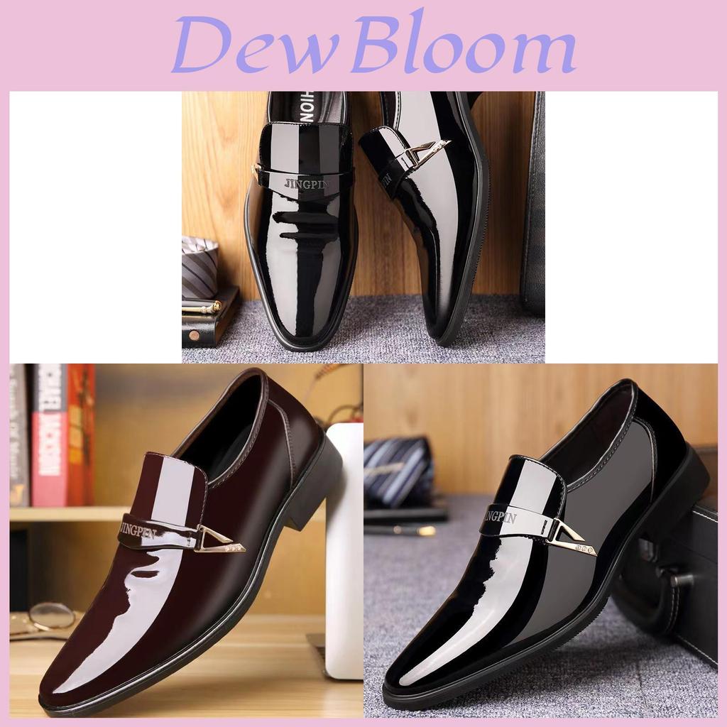 Leather Loafers For Men With Soft Sole Breathable Pu Material Casual Dress Shoes