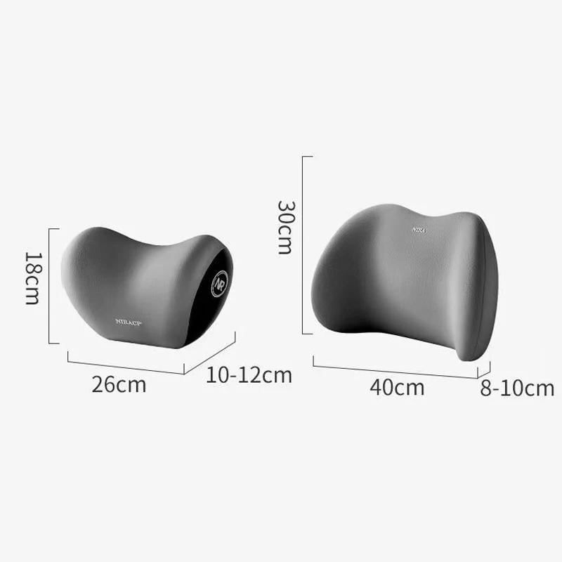 Car Neck Lumbar Support Cushions Rest Headrest Car Memory Breathable Travel Guard Car Lumbar Pillow Interior Accessories