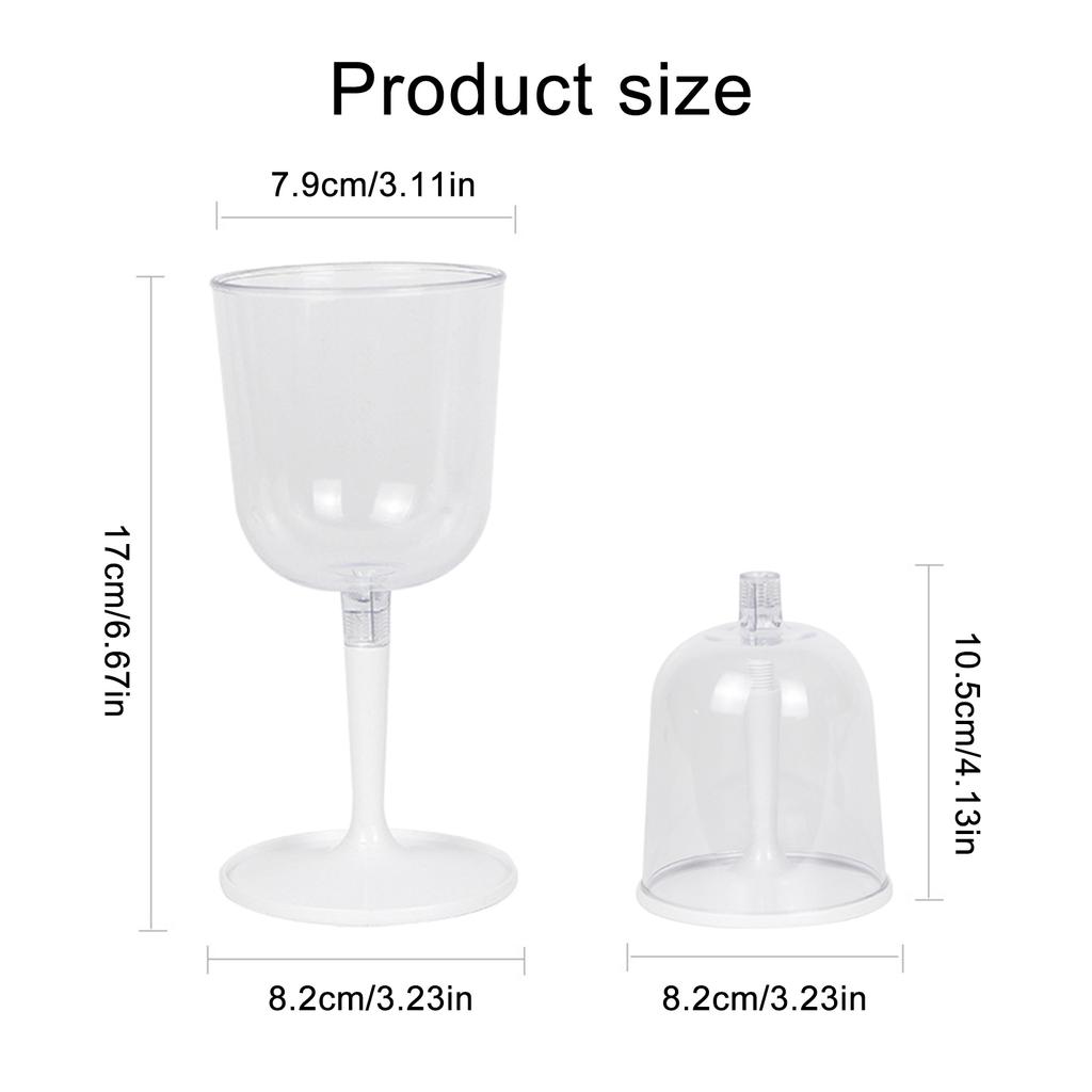 Detachable Stem Wine Cup for Outdoor Travel Wine Glasses Collapsible Wine Glass Shatterproof Clear Champagne Glasses