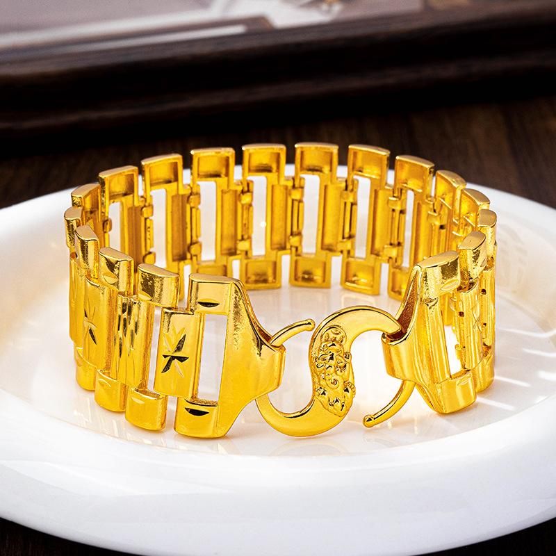 Bracelet Chinese Trendy Rice Pattern Men's Tank Chain Bracelet