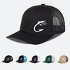 Bass Fish Hook Print Trucker Hat Adjustable Unisex Mesh Fishing Fan Sun Hat