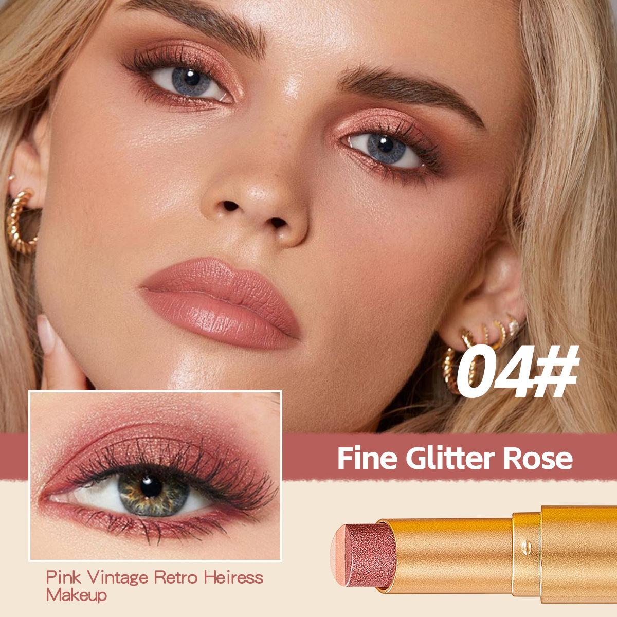 

3-color Pearly Glitter Eyeshadow Stick, Waterproof, Sweat-proof, Smudge Proof, Long-lasting, Colorfast Eyeshadow Stick Eye Makeup 04