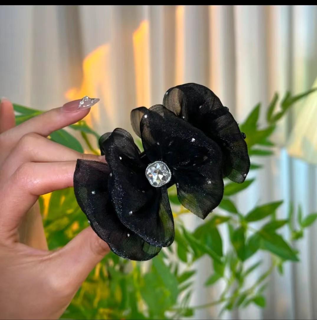 2025 Starry Sky Rhinestone Silk Bun Clip - Trendy Women s Hair Claw