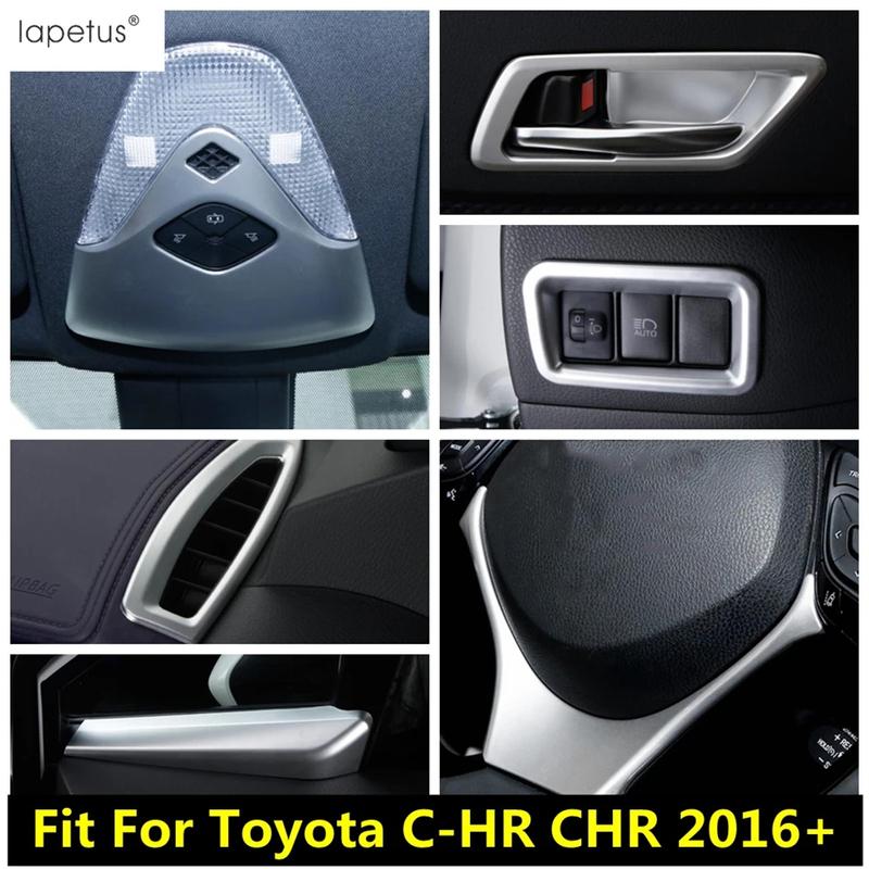 Head Light Lamp / Handle Bowl / Dashboard Air AC Conditioning Vent Cover Trim For Toyota C-HR CHR 2016 - Matte Accessories