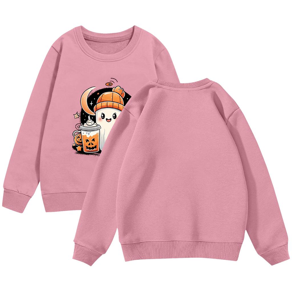 Halloween Day Girls Round Neck Pullovers For Kids Printed Baby Tops