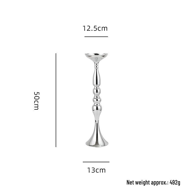 American Retro Wrought Iron Candle Holder Vase, 50cm, for Wedding Aisle or Candlelight Dinner Decor