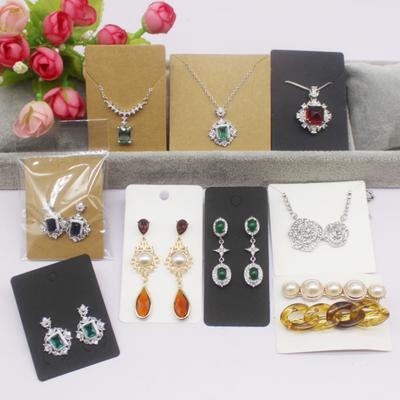 50pcs White/kraft Paper Series Multi Size Cards, Earrings, Necklaces, Jewelry Cards