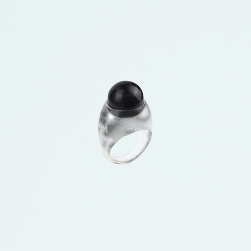 lowool Black frog eye ring