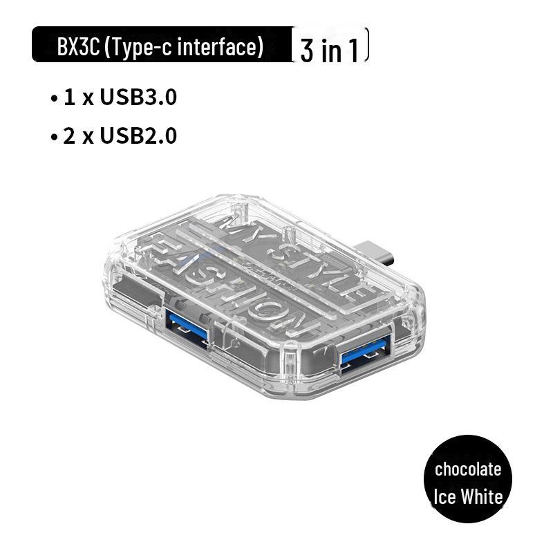 10-in-1 Transparent Type-C USB Hub Expansion Dock