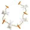 Easter Party 1 M Easter Garland Colorful Bunny And Carrot Decor Holiday Festive Decor Wooden Beads 1 Meter Length
