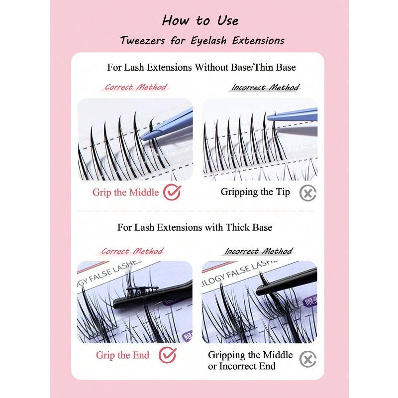 1 Stück Mehrfarbiger Falsche Wimpern Applikator Mit Kamm & Pinzette, Augenbrauen & Wimpern Klemme, Praktisch Zum Anbringen Von Falsche Wimpern