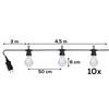 Lights Garland Lighting Garden Outdoor 10x Bulb Light Chain