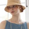 TATIANA NIVE Natural Raffia Cloche Bucket Hat HT8185