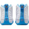 Air Jordan 12 Retro GS Melo 2025 Kids Sneakers White University-Blue Metallic-Silver 153265-112