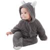 Infant Baby Warm Coral Fleece Romper Boy Girl Jumpsuit Bodysuit