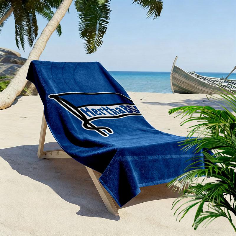 Hertha BSC Print Strandtuch, Großes Weiches Schnelltrocknendes Handtuch für Strand Camping Schwimmen