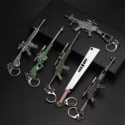 Pubg Keychain Playerunknowns Battlegrounds Keychain M24 Awm M4A1 Akm Keychain Prsten na klíče Armádní šperky Keychain Gun Keychain