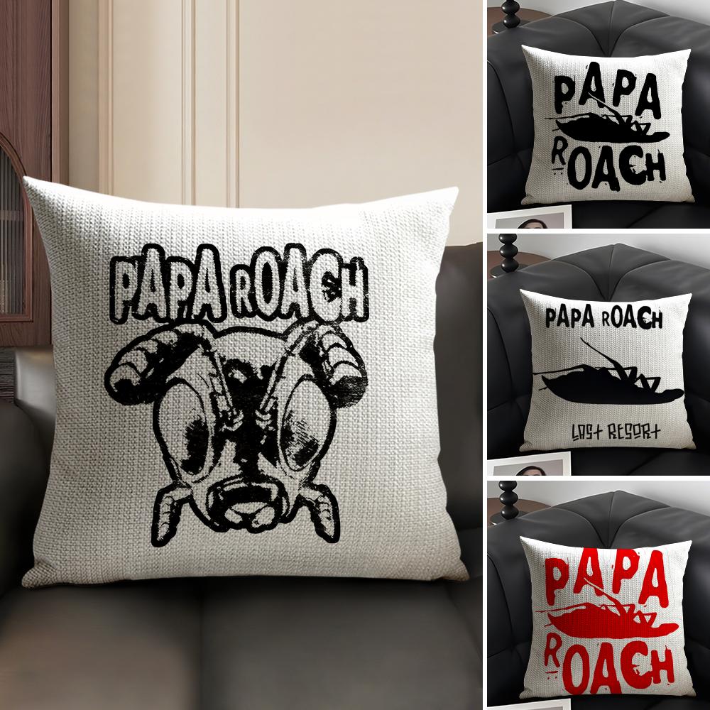 Classic P-Papas R-Roach Cushion Cover Summer Breathable Linen Organic Fabric Double-Sided Printing Sofa Pillow Case Home Decor