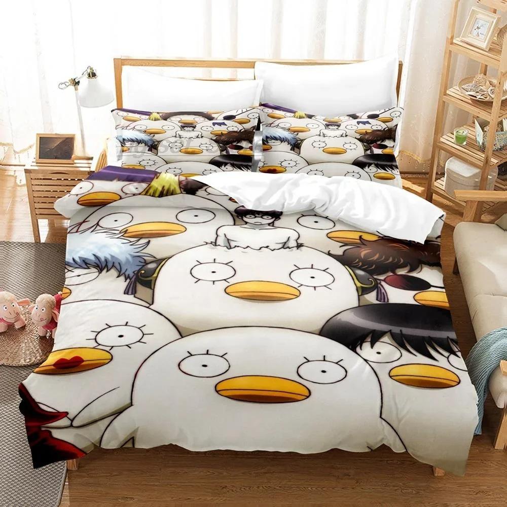 Mode 3D Anime Bettlaken-Set Gintama Bettwäsche-Set Einzelbett Twin Full Queen King Size Bett-Set Erwachsene Kinder Schlafzimmer Bettbezug-Sets