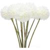 White Artificial Dahlia Flowers, Silk Plastic Fake Hydrangea Flowers Bunch Bridal Wedding Bouquet for Home Garden Party Wedding Decoration 10 Pcs