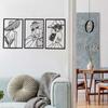 Women Body Lines Art 3Pcs Metal Minimalists Abstract Woman Wall Art Female Wall Decor Hanging For Living Room Bedroom