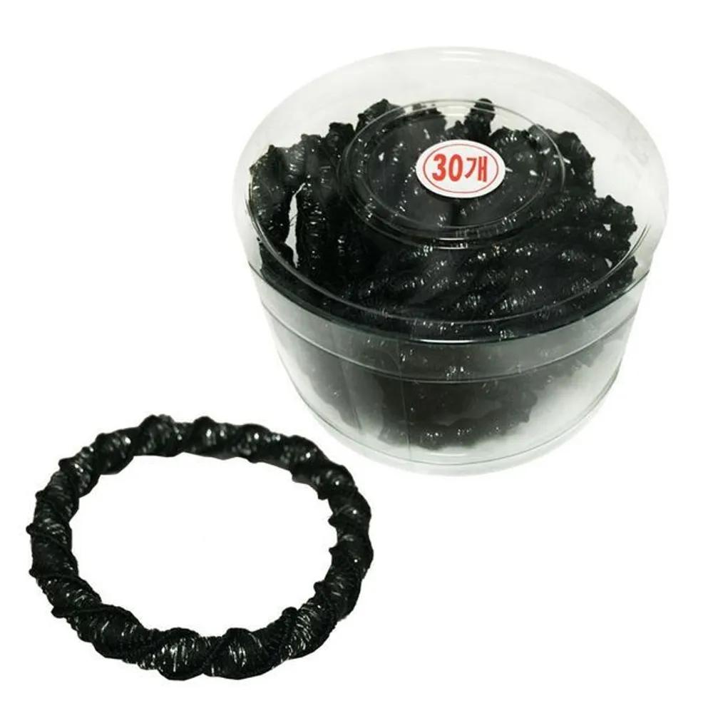 Black Twist Hair Ties (30-Pack)