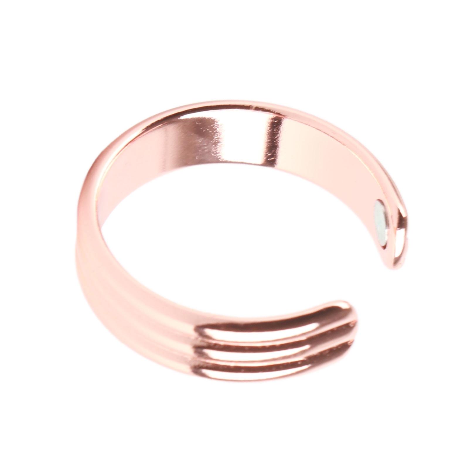 

Рожеве золото Регульоване кільце для зняття болю в суглобах і втоми Металеве регульоване Магнітне лікувальне кільце