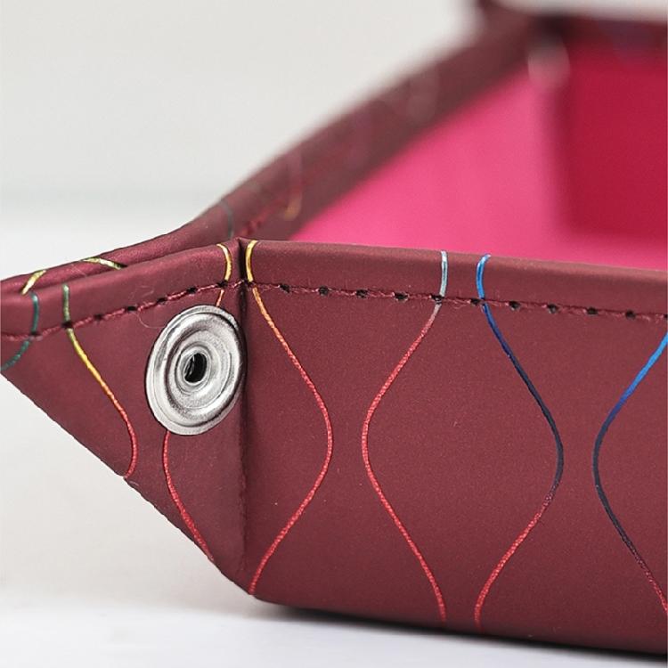 Fashion PU Leather Storage Tray Jewelry Storage Dish Desk Accessory Tray Suitable For Watches And Small Items