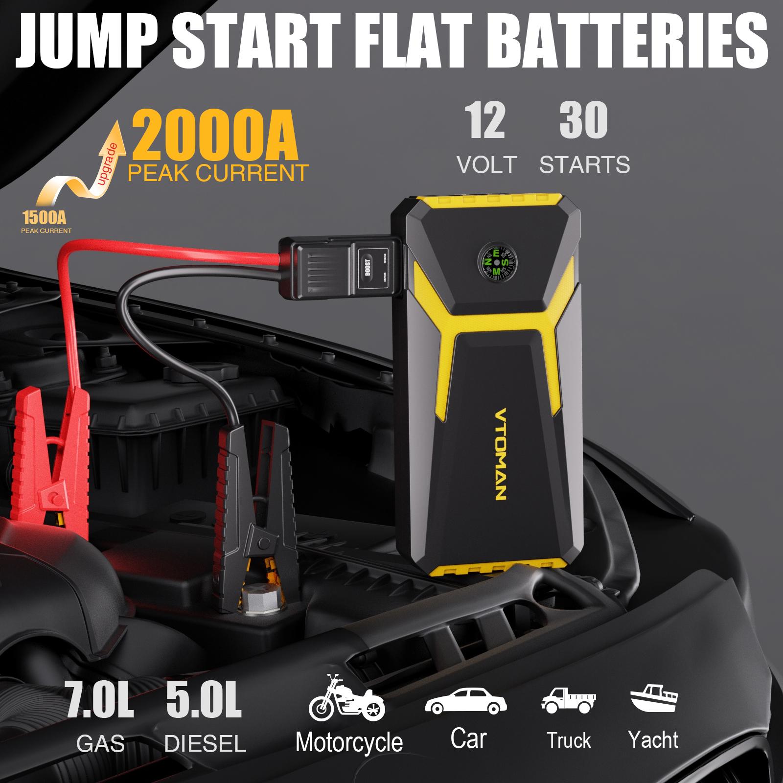 

VTOMAN V6 Pro Jump Starter Power Bank 2000A
