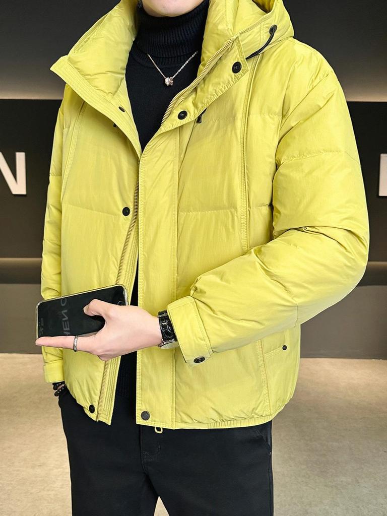Men's 2025 Hooded Lightweight Warm Down Jacket: Thick, Casual, Anti-Cold Winter Coat
