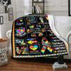 Autism Awareness Quotes Gift Blanket Ultra-Soft for Sofa Couch Office Bed Picnics Four Seasons Universal Digital Print Ideal Picnic Accessory Y47