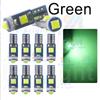 10PCS T5 W3W PCB 3030 3 Led Car Dashboard Bulbs Warming Instrument Lights Indicator 12V DC White Ice Blue Red Green Amber Pink Dome Lights 6